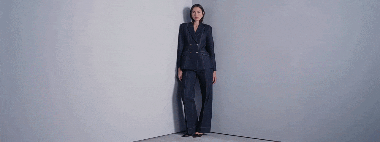 BLAZER STRUCTUR� DENIM ATELIER