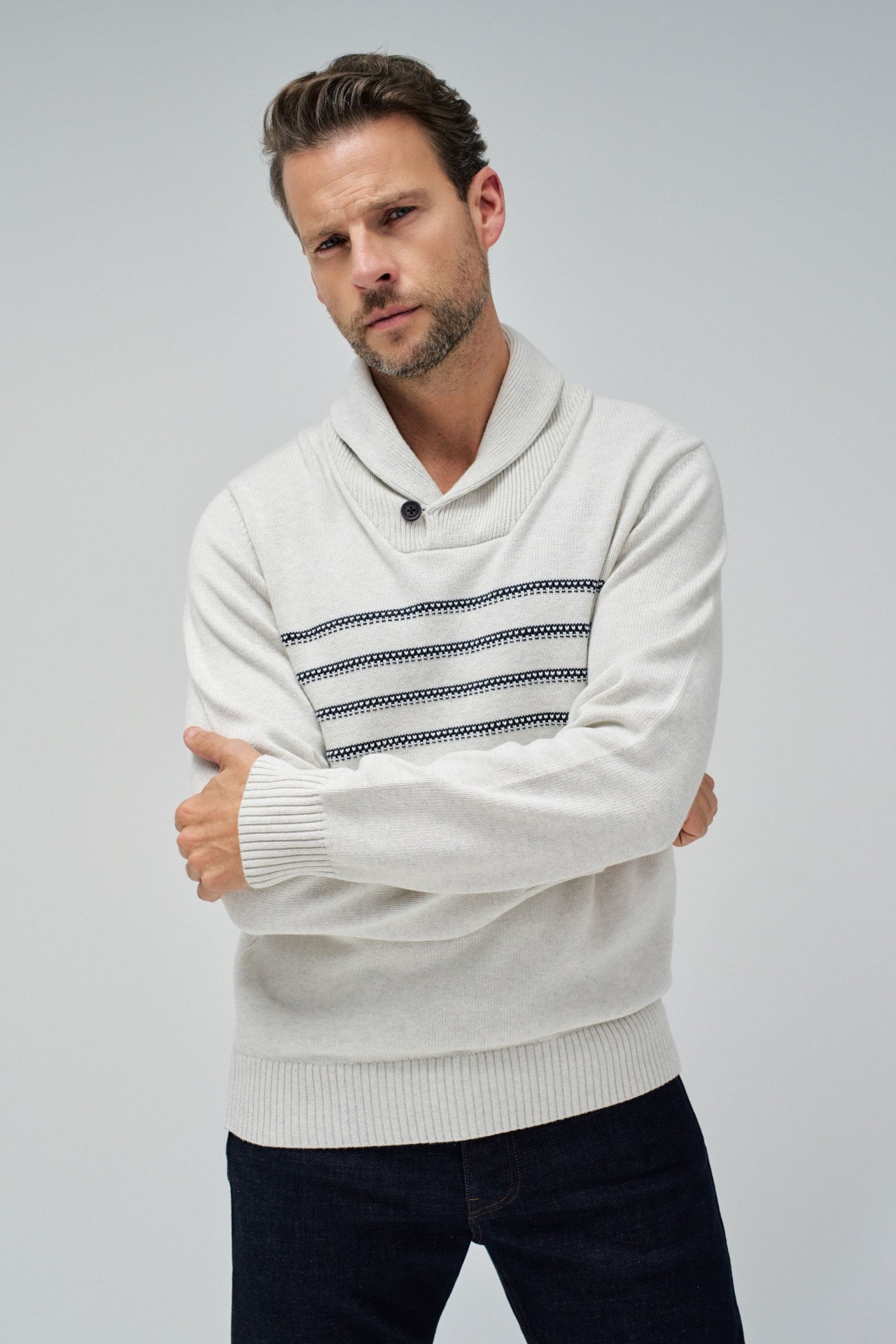 KNITTED SWEATER WITH STRIPES