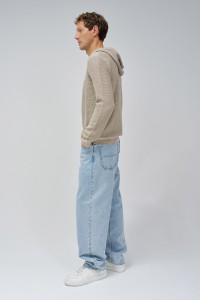 HOODIE WITH TEXTURED EFFECT