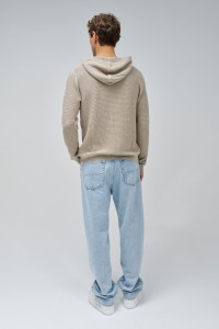 HOODIE WITH TEXTURED EFFECT