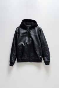 BOMBER JACKET LEATHER EFFECT