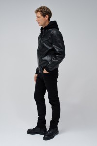 BOMBER JACKET LEATHER EFFECT