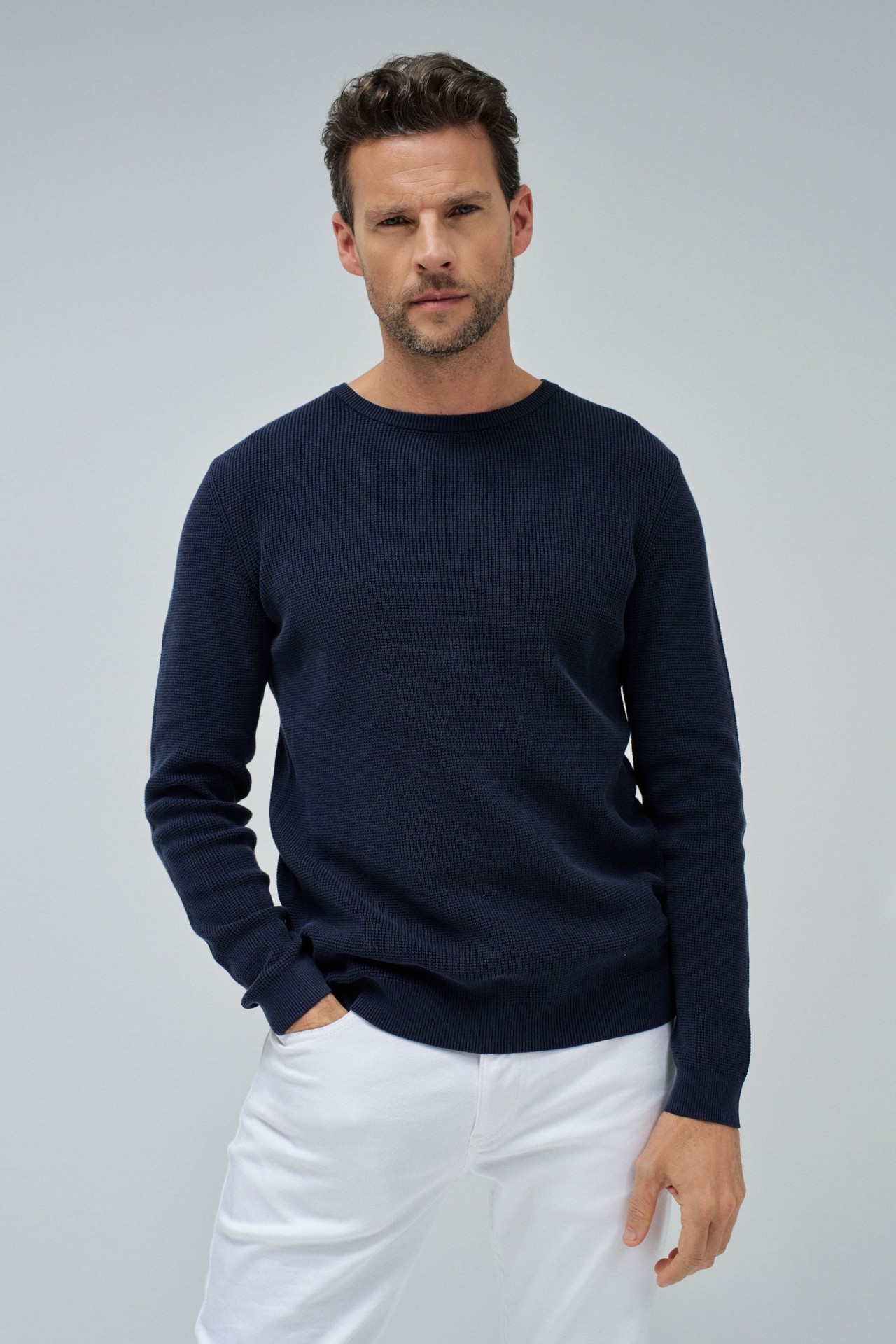 TEXTURED KNIT SWEATER