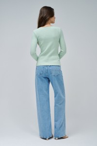 RIBBED KNIT SWEATER