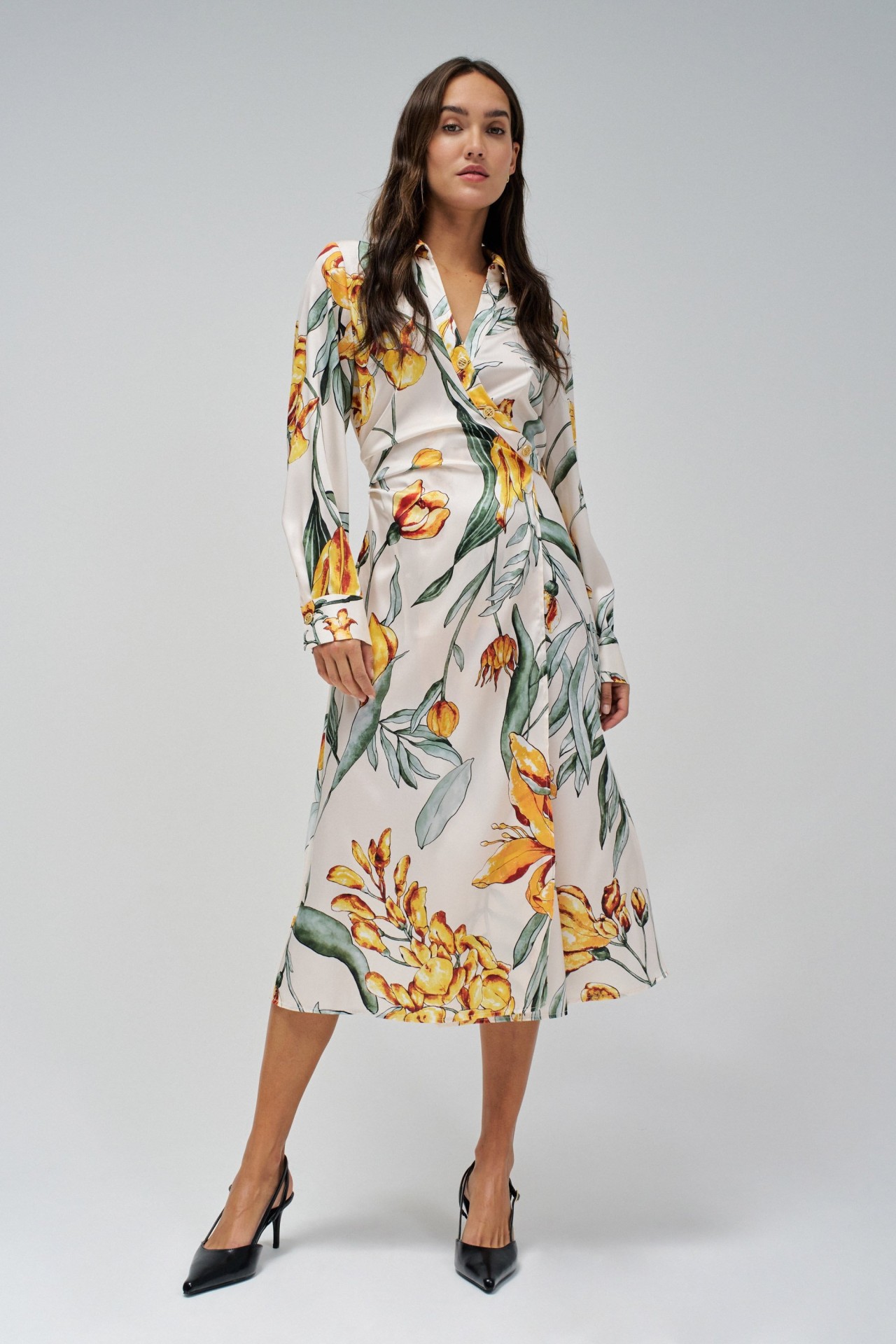 SHIRT DRESS WITH FLORAL PRINT