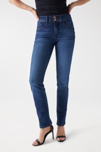 SECRET PUSH IN SLIM WITH RINSED EFFECT JEANS