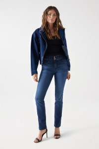 SECRET PUSH IN SLIM WITH RINSED EFFECT JEANS