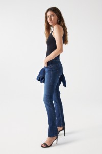 SECRET PUSH IN SLIM WITH RINSED EFFECT JEANS