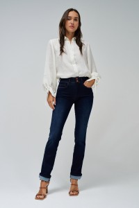 DARK WASH SLIM LEG SECRET PUSH IN JEANS