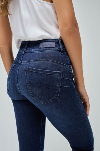 SECRET PUSH IN SKINNY IN DARK DENIM JEANS