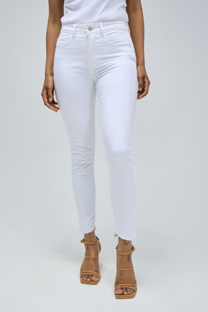 FAITH PUSH IN CROPPED IN COLOURED FABRIC JEANS