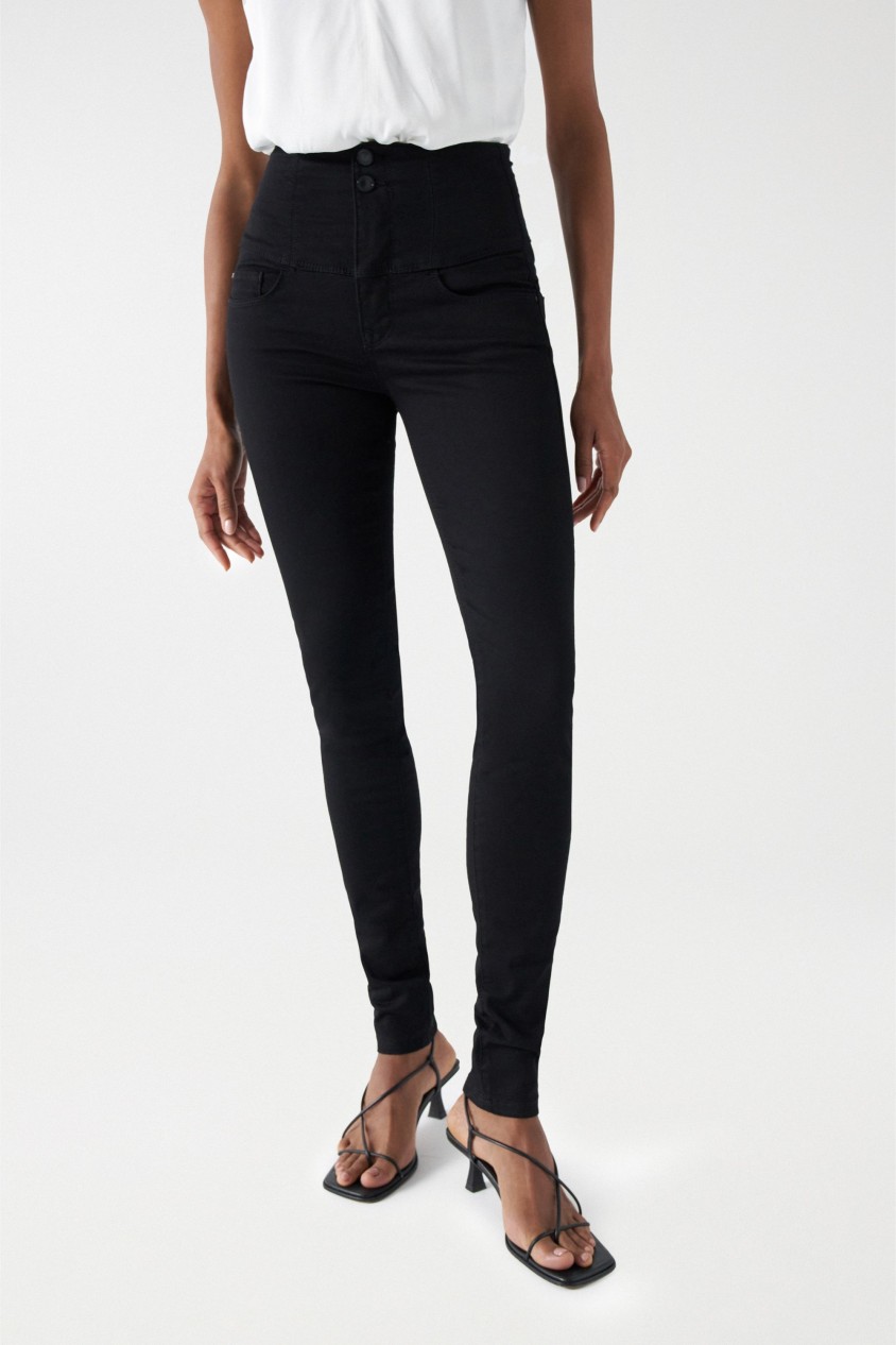 DIVA PUSH IN TRUE BLACK JEANS