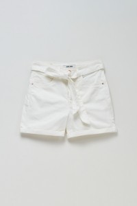 UNBLEACHED FAITH PUSH IN SHORTS WITH BELT