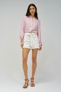 UNBLEACHED FAITH PUSH IN SHORTS WITH BELT