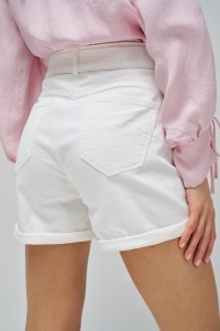 UNBLEACHED FAITH PUSH IN SHORTS WITH BELT
