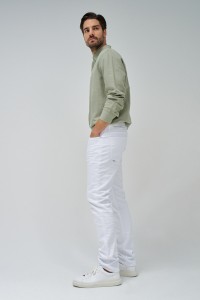 PANTALN DE SARGA SLIM BLANCO