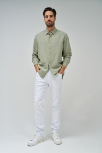 PANTALN DE SARGA SLIM BLANCO