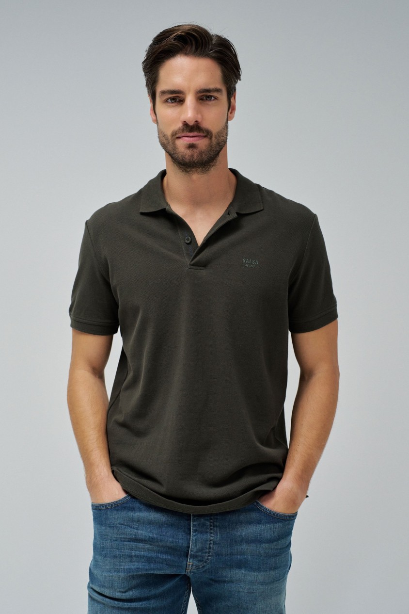 POLOHEMD MIT MARKENAUFDRUCK
