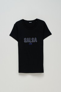 T-SHIRT WITH SALSA LOGO AND BEADS