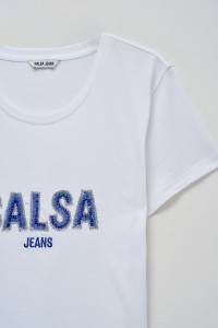 T-SHIRT WITH SALSA LOGO AND BEADS