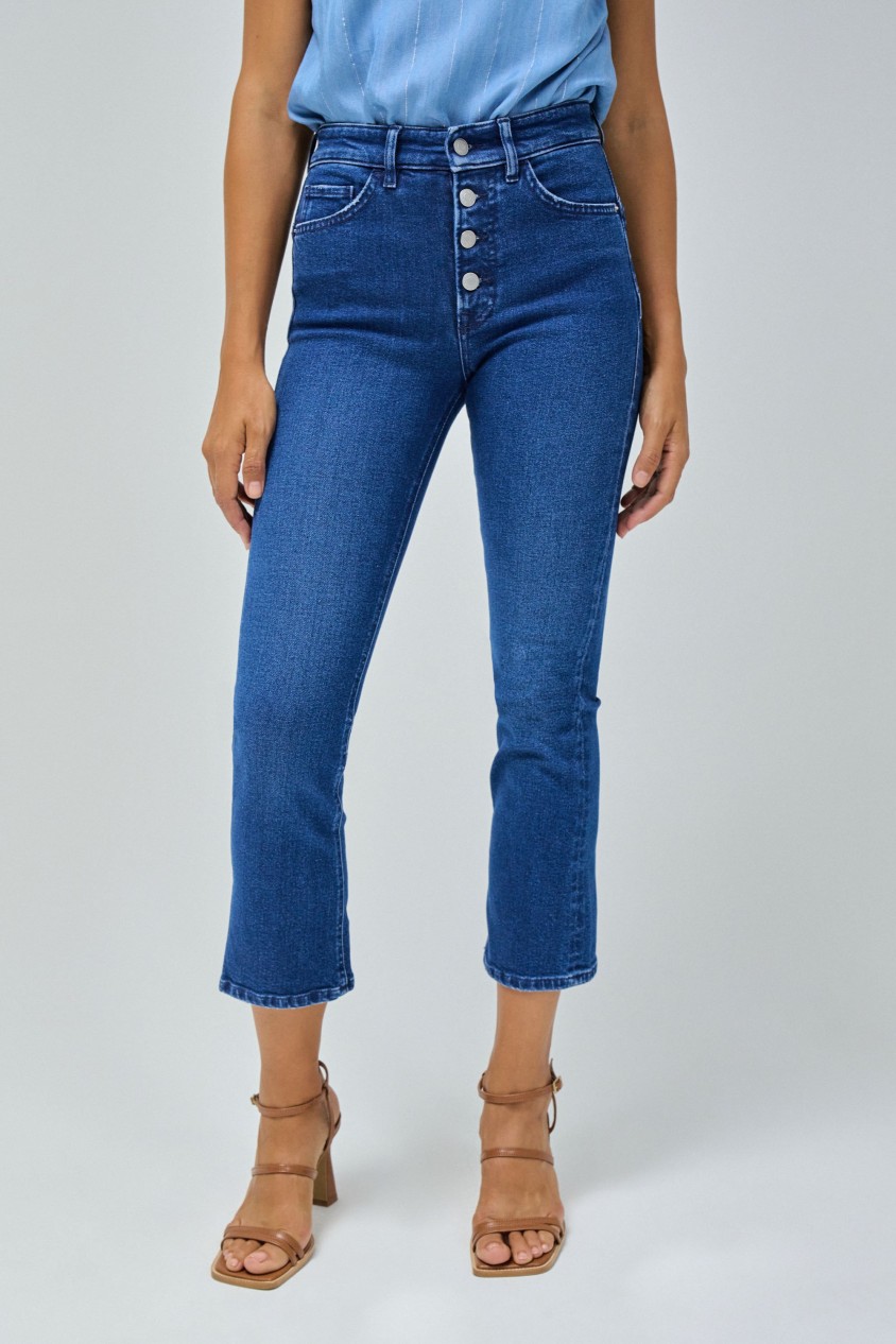 FAITH PUSH IN CROPPED FLARE JEANS