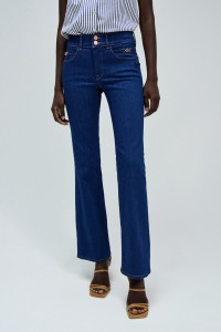 SECRET PUSH IN BOOTCUT WITH GOLDEN DETAILS JEANS