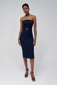 DENIM DRESS WITH BELT