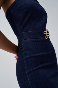 DENIM DRESS WITH BELT