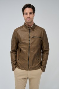 VESTE BIKER EFFET CUIR