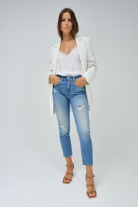 FAITH PUSH IN CROPPED SLIM JEANS