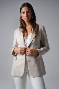 BLAZER DE LINHO COM BRILHO