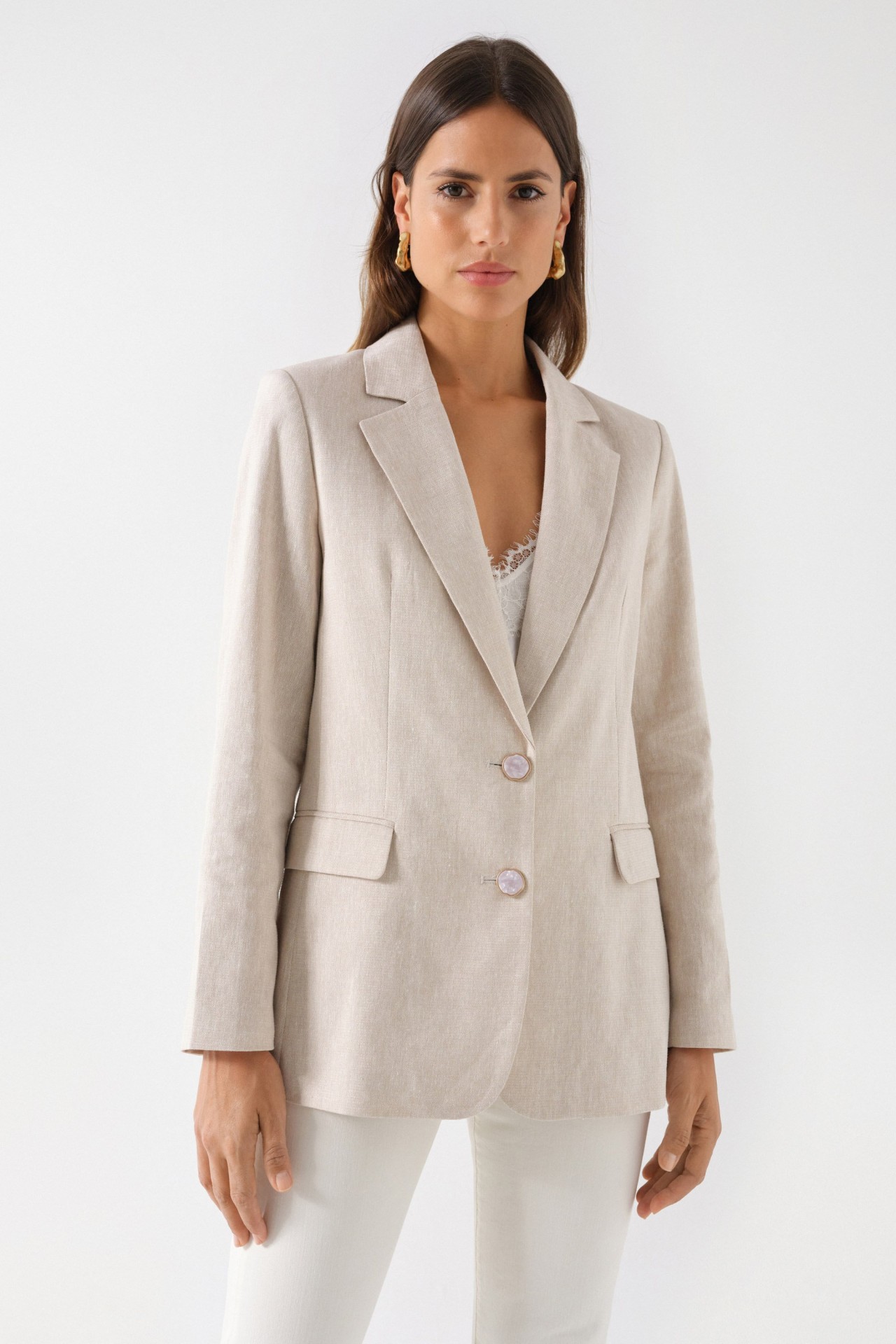 BLAZER DE LINHO COM BRILHO