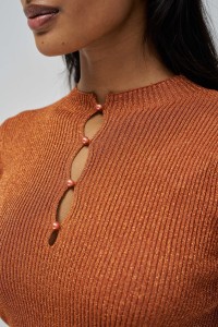 SHINY KNIT SWEATER