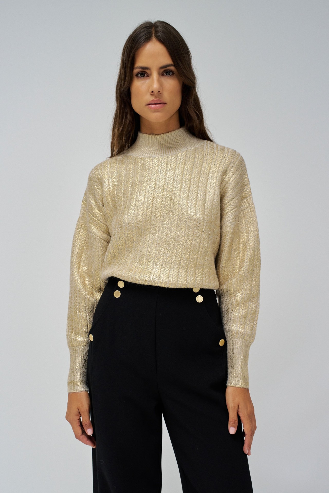 JERSEY DE PUNTO CON CUELLO ALTO