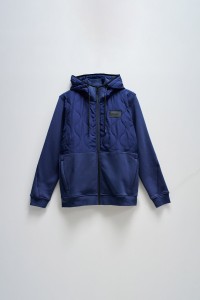 CHAQUETA CON MEZCLA DE MATERIALES