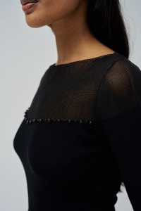 TULLE SWEATER WITH TOP