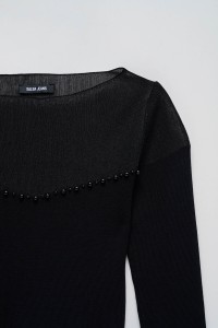 TULLE SWEATER WITH TOP