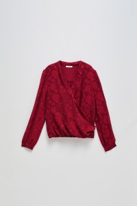 FLORAL JACQUARD BLOUSE