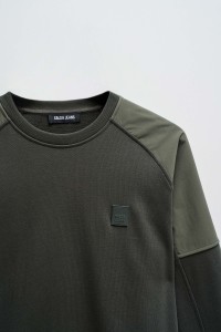 SWEAT AVEC UN M?LANGE DE MAT?RIAUX