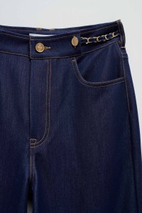 TROUSERS IN LIGHTDENIM WITH WIDE LEG