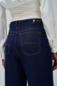 TROUSERS IN LIGHTDENIM WITH WIDE LEG