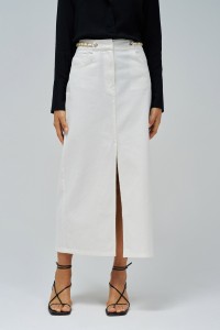 TRUE MIDI DENIM SKIRT