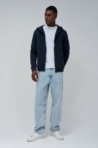 COAT WITH MIXED MATERIALS