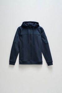 COAT WITH MIXED MATERIALS