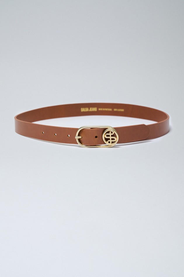 LEATHER BELT WITH BRANDING