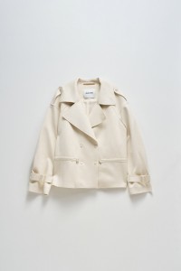 SUEDE-EFFECT WATERPROOF PARKA