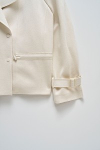 SUEDE-EFFECT WATERPROOF PARKA