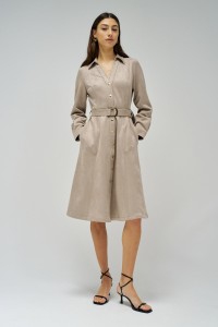 SHIRT DRESS IN SUEDE