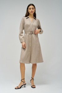 SHIRT DRESS IN SUEDE