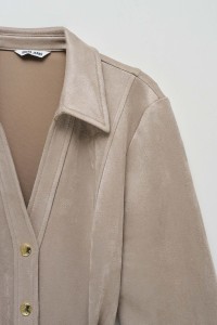 SHIRT DRESS IN SUEDE